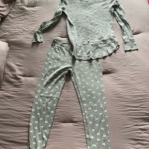 Cute thermal pajama pj set